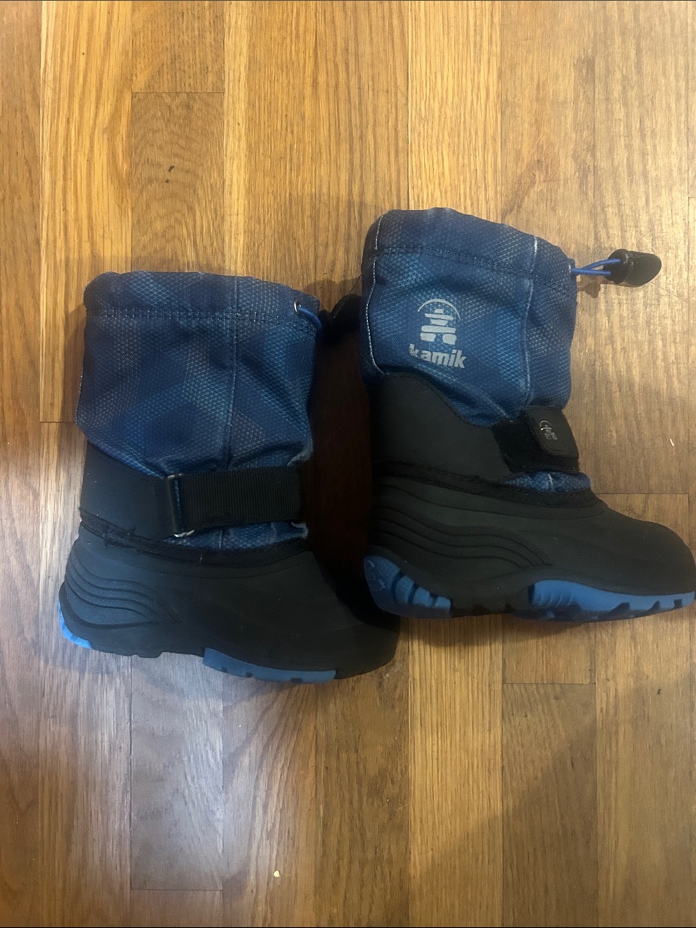 Kamik Navy and Black Kids' Waterproof Snow Boots